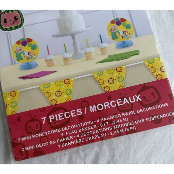 Cocomelon Party Kit - Decorations & Favors Tablecloth Decor Bus Balloon Backdrop - Picture 7 of 12